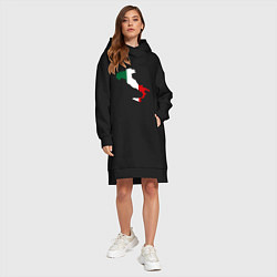 Женское худи-платье Италия (Italy), цвет: черный — фото 2