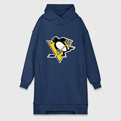 Женское худи-платье Pittsburgh Penguins, цвет: тёмно-синий
