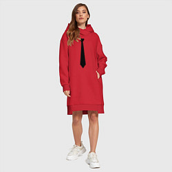 Женское худи-платье Галстук, цвет: красный — фото 2