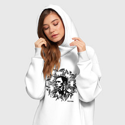 Женское худи-платье Dolphin: Birds, цвет: белый — фото 2