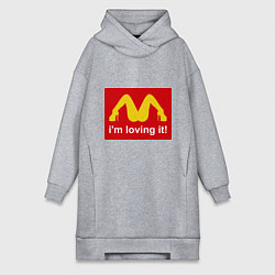 Женское худи-платье Im lovin it!, цвет: меланж