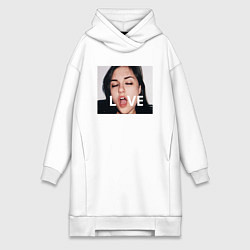 Женское худи-платье Sasha Grey LOVE, цвет: белый