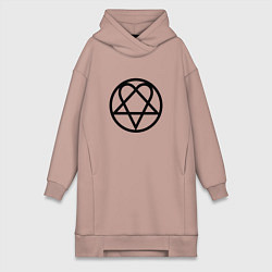 Женское худи-платье HIM Symbol, цвет: пыльно-розовый