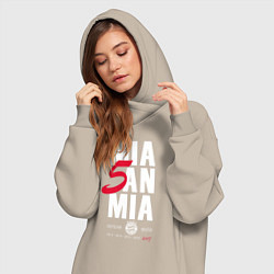 Женское худи-платье Bayern FC: Mia San Mia, цвет: миндальный — фото 2