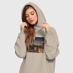 Женское худи-платье Pink Floyd: Animals, цвет: миндальный — фото 2