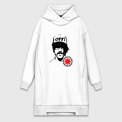Женское худи-платье Red Hot Chili Peppers: Off, цвет: белый
