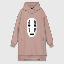 Женское худи-платье Безликий Бог Каонаси, цвет: пыльно-розовый