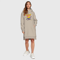 Женское худи-платье Back to 90s, цвет: миндальный — фото 2