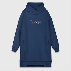 Женское худи-платье Google, цвет: тёмно-синий