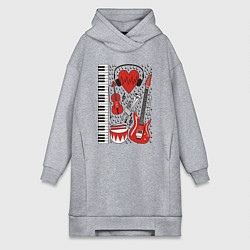 Женская толстовка-платье Истинный меломан