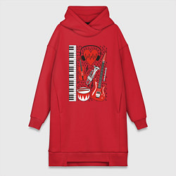 Женская толстовка-платье Истинный меломан