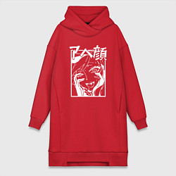 Женская толстовка-платье Ahegao Black