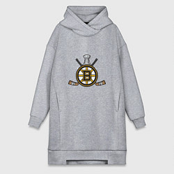 Женское худи-платье Boston Bruins Hockey, цвет: меланж