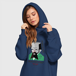 Женское худи-платье Dostoevsky Crime, цвет: тёмно-синий — фото 2