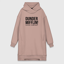 Женское худи-платье Dunder Mifflin, цвет: пыльно-розовый