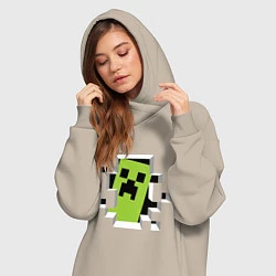 Женское худи-платье Crash Minecraft, цвет: миндальный — фото 2