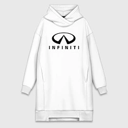 Женское худи-платье Infiniti logo, цвет: белый