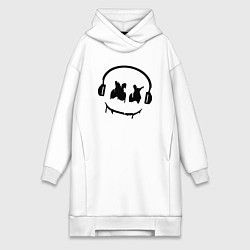 Женское худи-платье Marshmello Music, цвет: белый