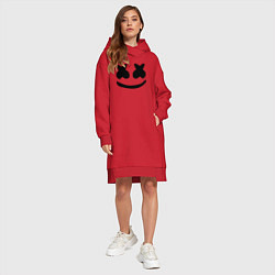 Женское худи-платье Marshmello, цвет: красный — фото 2