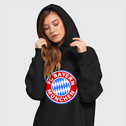 Женское худи-платье Bayern Munchen FC, цвет: черный — фото 2