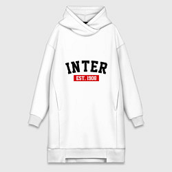 Женское худи-платье FC Inter Est. 1908, цвет: белый