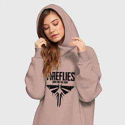 Женское худи-платье Fireflies: Look for the Light, цвет: пыльно-розовый — фото 2