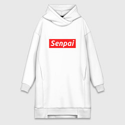 Женское худи-платье Senpai Supreme, цвет: белый