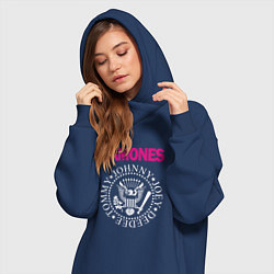Женское худи-платье Ramones Boyband, цвет: тёмно-синий — фото 2