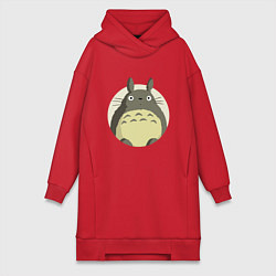 Женская толстовка-платье Тоторо удивленный