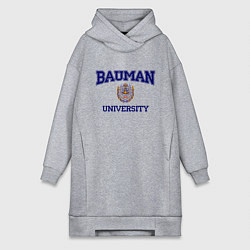 Женское худи-платье BAUMAN University, цвет: меланж