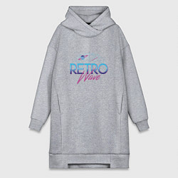 Женское худи-платье Retrowave Spacetraveling, цвет: меланж