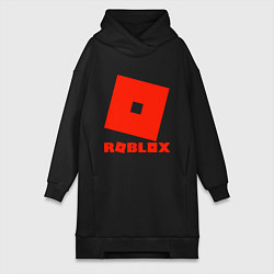 Женское худи-платье Roblox Logo, цвет: черный