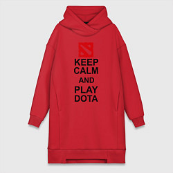 Женская толстовка-платье Keep Calm & Play Dota