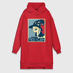 Женское худи-платье MLP: Yes I Can, цвет: красный