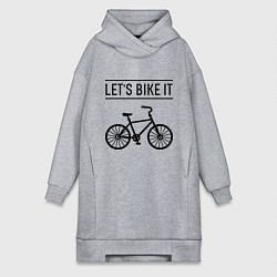 Женское худи-платье Lets bike it, цвет: меланж