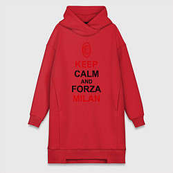 Женская толстовка-платье Keep Calm & Forza Milan