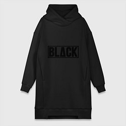 Женское худи-платье BLACK цвета черный — фото 1