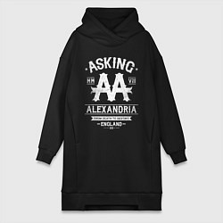 Женское худи-платье Asking Alexandria: England, цвет: черный