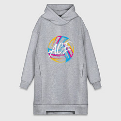 Женская толстовка-платье Волейбол