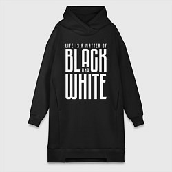 Женское худи-платье Juventus: Black & White, цвет: черный