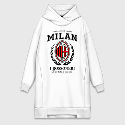 Женское худи-платье Milan: I Rossoneri, цвет: белый
