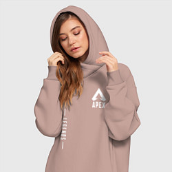 Женское худи-платье Apex Legends Gamer, цвет: пыльно-розовый — фото 2