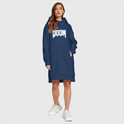 Женское худи-платье DOOM, цвет: тёмно-синий — фото 2