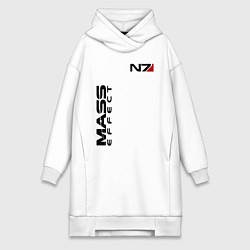 Женское худи-платье MASS EFFECT N7, цвет: белый