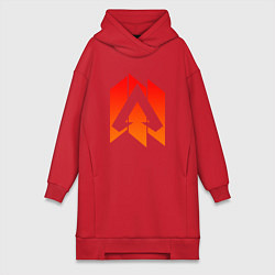 Женское худи-платье Apex Legends: Symbol, цвет: красный