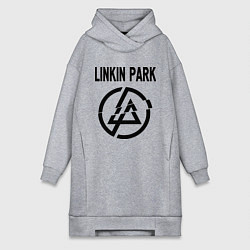 Женское худи-платье Linkin Park, цвет: меланж