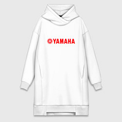Женское худи-платье YAMAHA, цвет: белый