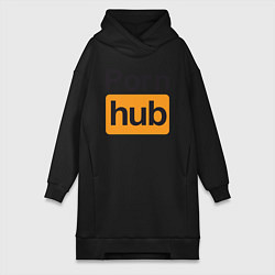 Женское худи-платье PornHub, цвет: черный