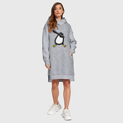 Женское худи-платье DAB Pinguin, цвет: меланж — фото 2