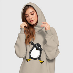 Женское худи-платье DAB Pinguin, цвет: миндальный — фото 2